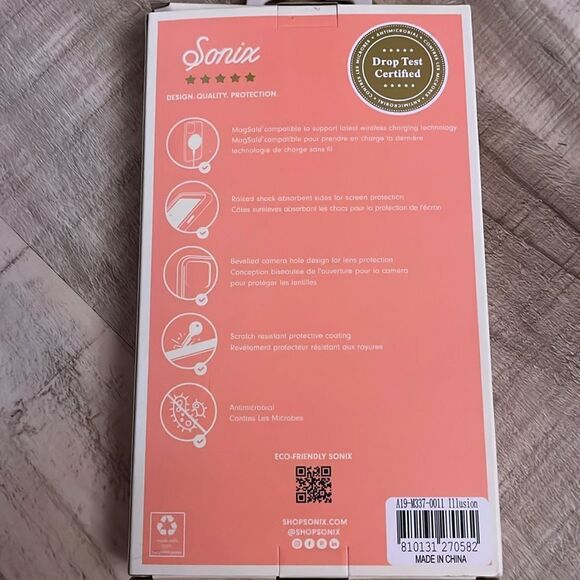 Sonix iPhone 15 Pro Case - Pink and Blue Swirl ‘Illusion’ design - Picture 5 of 5